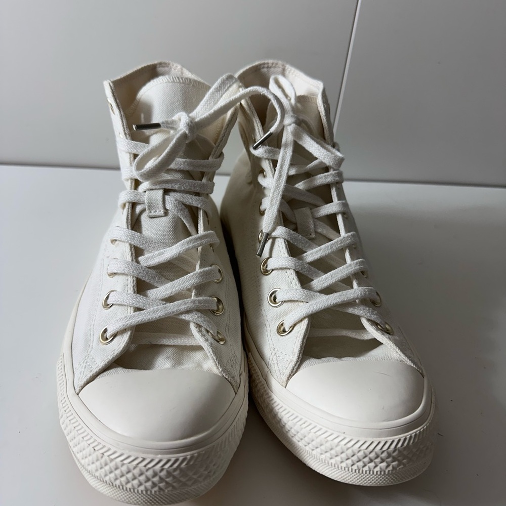 Converse Cream High-Top Sneakers